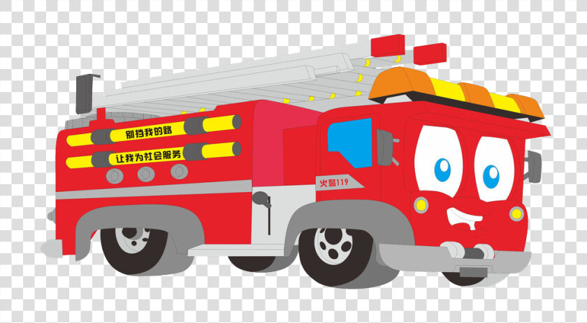 Clip Art Fire Truck Cartoon   Mobil Pemadam Kebakaran Kartun  HD Png DownloadTransparent PNG