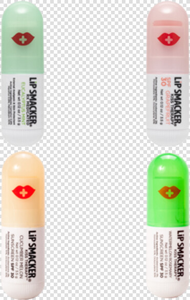 Kiss Therapy Spa Melon Lip Balm 4 pack   Lip Smacker Pill  HD Png DownloadTransparent PNG