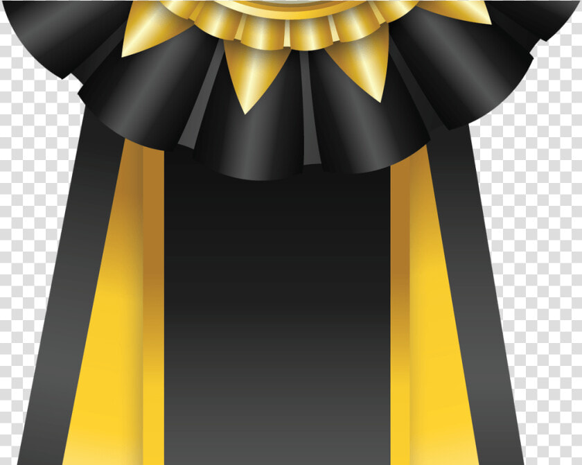 Clipart Black And White Download Personalized Lucite   Black And Gold Ribbons  HD Png DownloadTransparent PNG