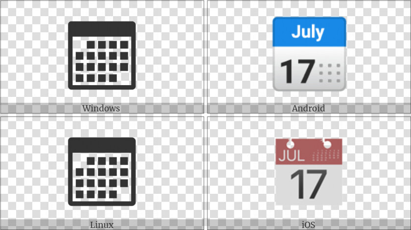 Calendar On Various Operating Systems  HD Png DownloadTransparent PNG