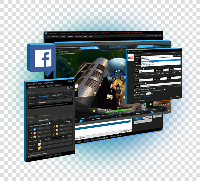 Live Stream On Facebook   Xsplit Version  HD Png DownloadTransparent PNG