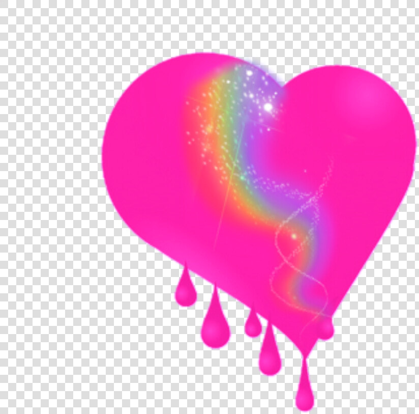 Remix Bleedingheart Rainbow Pink Heart Glitter Sparkle   Heart  HD Png DownloadTransparent PNG