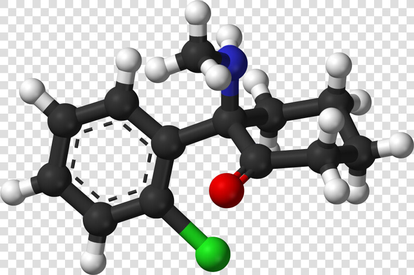 R Ketamine 3d Balls   Benzoic Acid 3d Structure  HD Png DownloadTransparent PNG