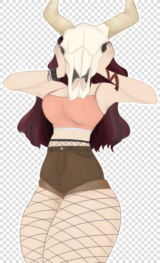 Cow Skull Png   Thicc Anime Girl Transparent  Png DownloadTransparent PNG