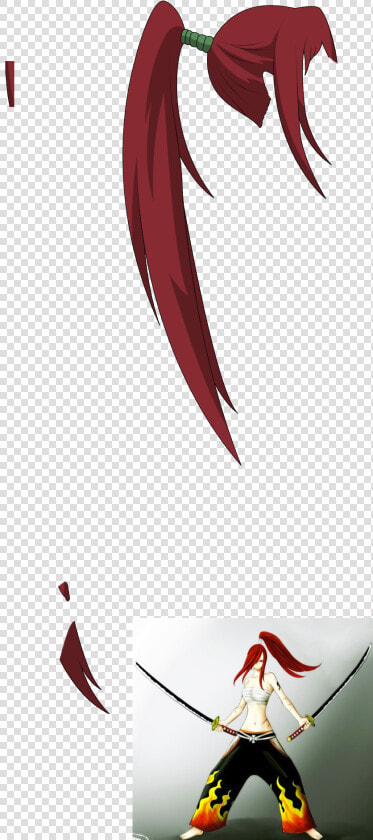 Evergreen Long Hair 05 Aug   Fairy Tail Erza Long Hair  HD Png DownloadTransparent PNG