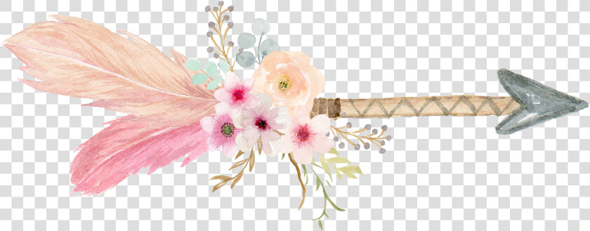  arrow  boho  bohemian  bohemianstyle  feather  floralarrow   Transparent Boho Floral Arrow  HD Png DownloadTransparent PNG