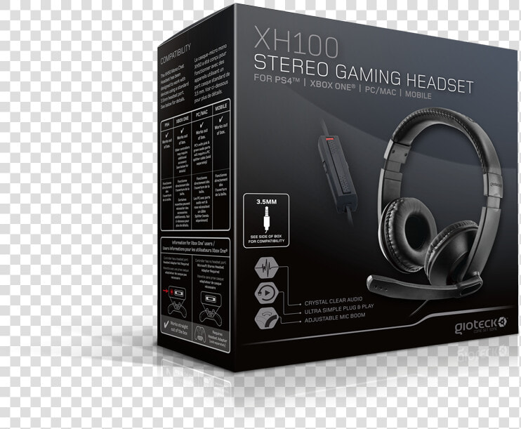 Giotek xh100 Mult Gaming Headset   Headphones  HD Png DownloadTransparent PNG