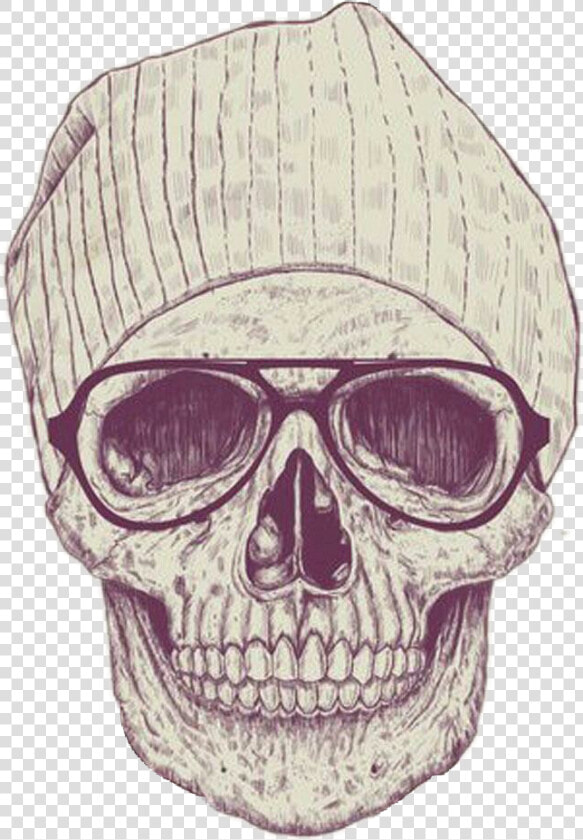 Skull Drawing Beanie Png   Skull With A Beanie Drawing  Transparent PngTransparent PNG
