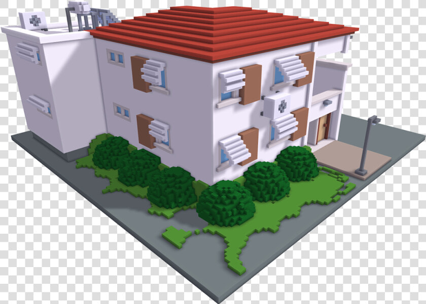 Apartment Building In Voxel Art Using Magicavoxel  HD Png DownloadTransparent PNG