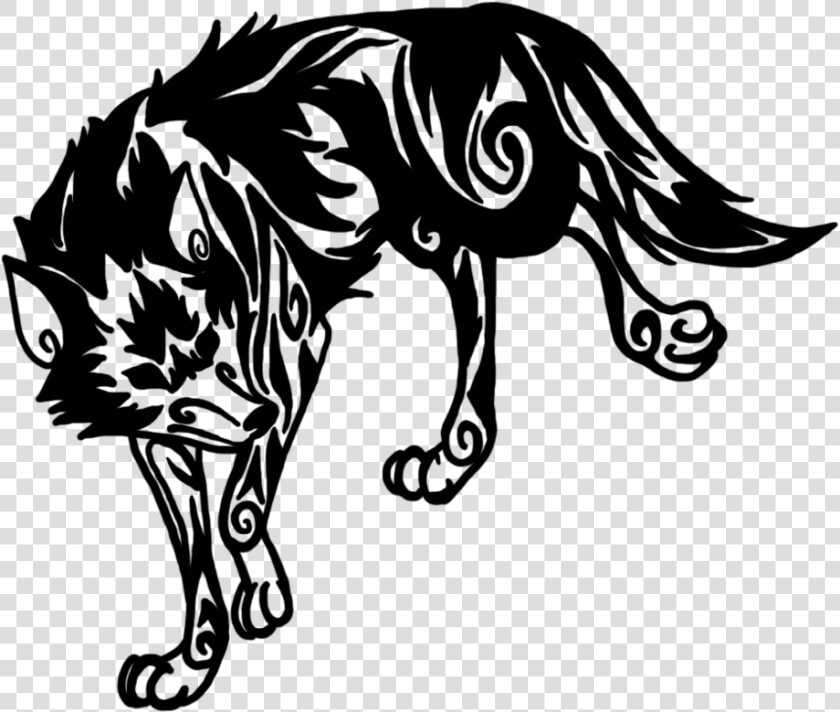 Tribal Wolf 1 By Chos N One d6bdk2s   Transparent Tribal Wolf Png  Png DownloadTransparent PNG