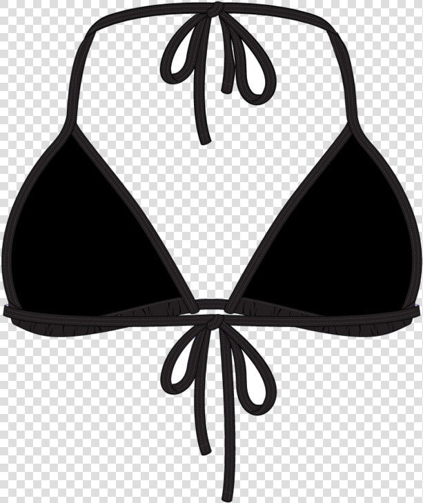 Bikini Clipart Black And White   Black Bikini Top Transparent  HD Png DownloadTransparent PNG