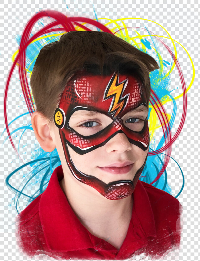 Flash Pintacaras   Png Download   Pintacaritas De Flash  Transparent PngTransparent PNG