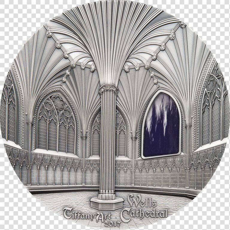 Palau   2017   50 Dollars   Tiffany Art Wells Cathedral   Wells Cathedral  HD Png DownloadTransparent PNG