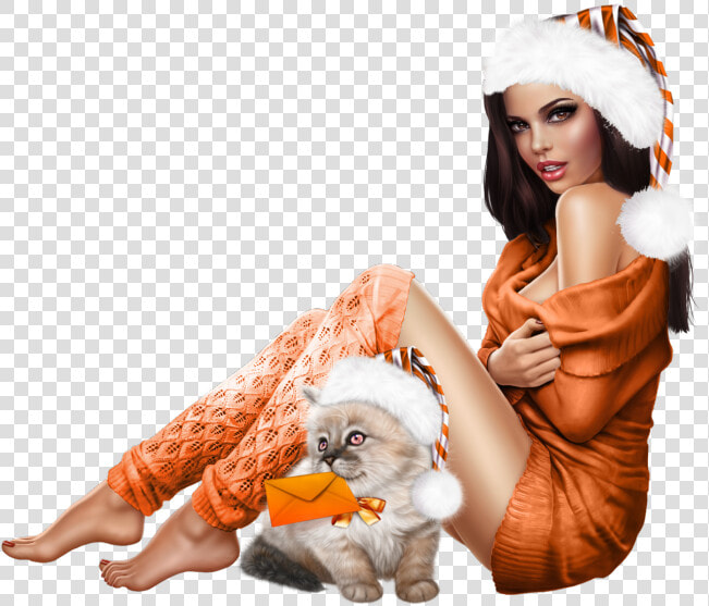 Tubes Femmes Noel Animaux De Noel Png   Tubes Femmes Noel Png  Transparent PngTransparent PNG