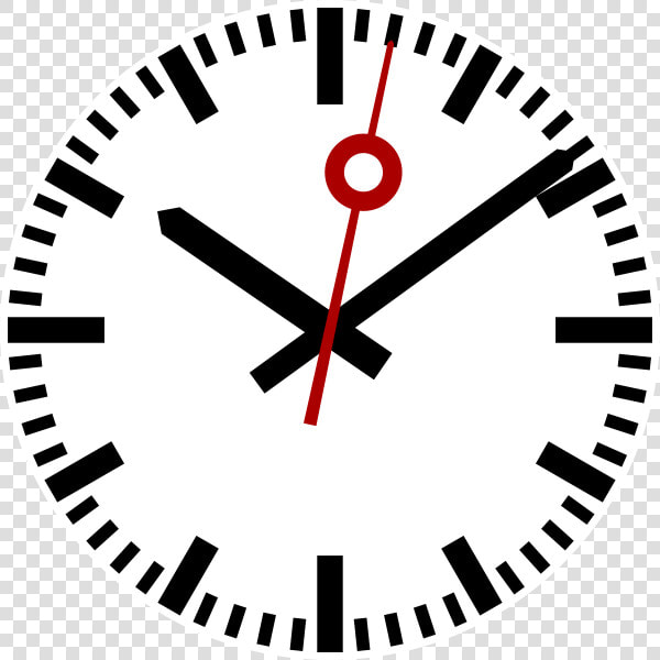 Swiss Railway Clock   Transparent Background Clock Png  Png DownloadTransparent PNG