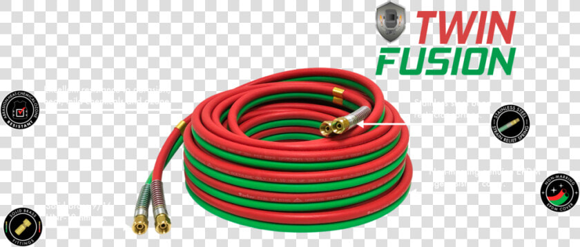 Twin Fusion Welding Air Hose   Wire  HD Png DownloadTransparent PNG