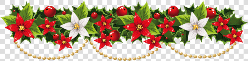 Christmas Garland Border Png   Clip Art Christmas Garland  Transparent PngTransparent PNG
