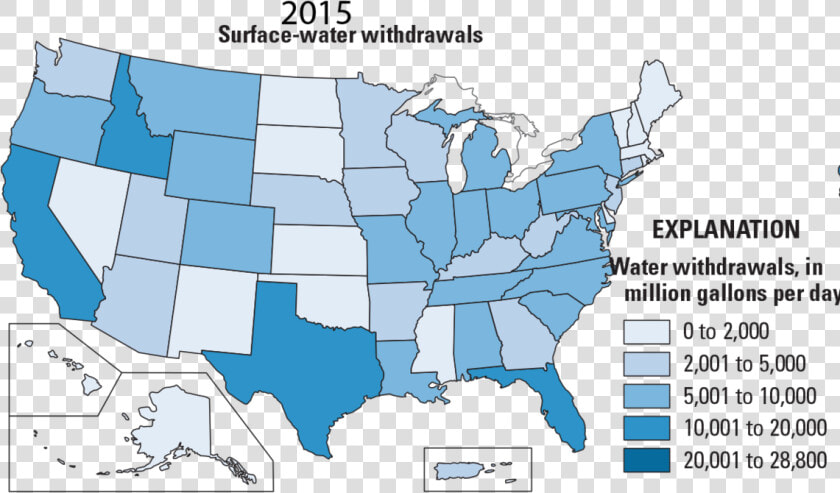 Surface Water Withdrawals In   States With Affirmative Action  HD Png DownloadTransparent PNG