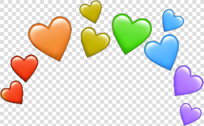  rainbow  hearts  heart  arcoiris  corazones  corazon   Heart Crown Png  Transparent PngTransparent PNG