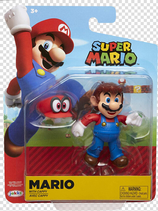 Mario With Cappy 4” Action Figure   Super Mario Action Figure  HD Png DownloadTransparent PNG