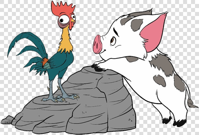 Moana Heihei Pua Clipart Free Transparent Png   Pua And Hei Hei Moana  Png DownloadTransparent PNG