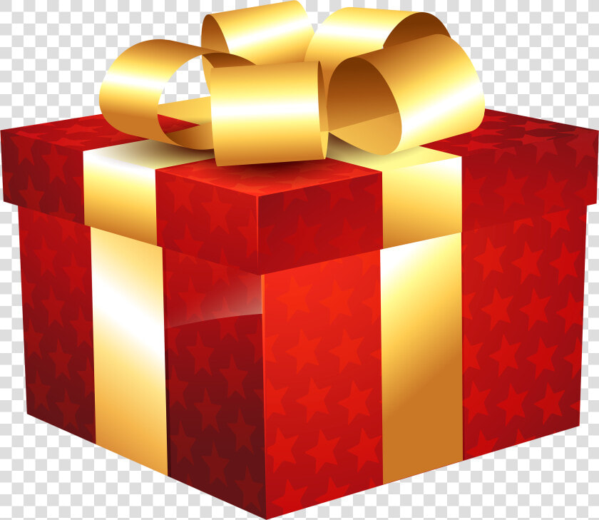 Free Png Red Gift With Stars Png Images Transparent   Gift  Png DownloadTransparent PNG