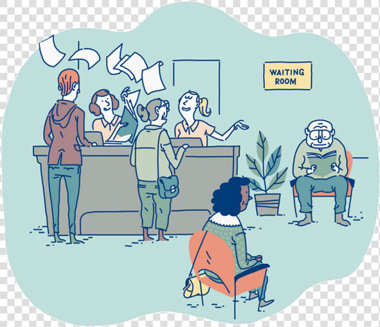 Signallamp Health   Waiting Room   Cartoon  HD Png DownloadTransparent PNG