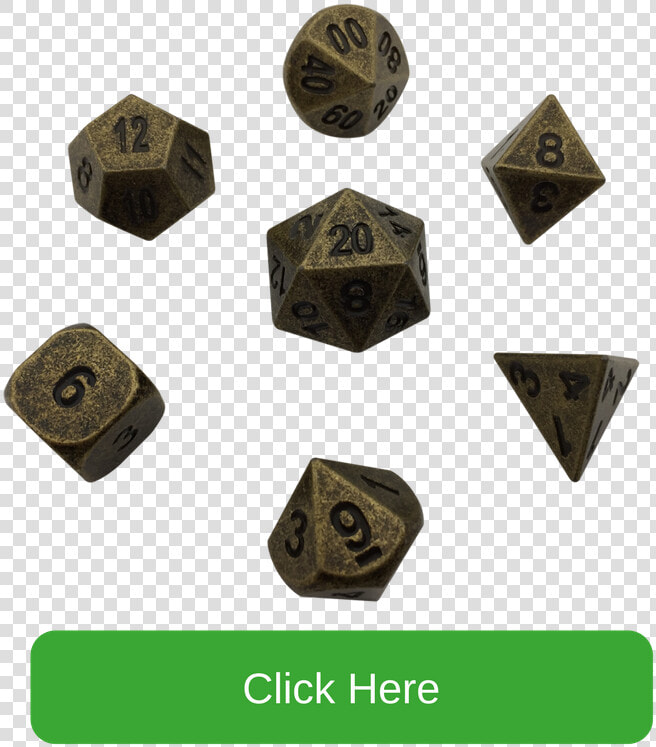 Gunmetal Gold Color With Black Numbers Metal Dice   Wood  HD Png DownloadTransparent PNG