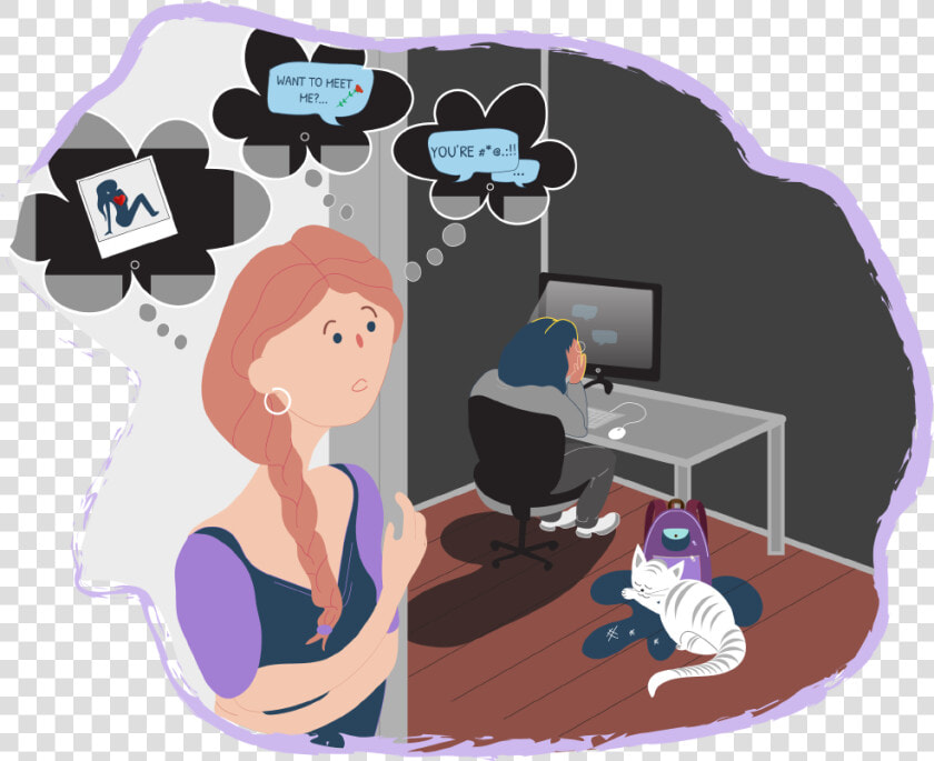 Transparent Thinking Clip Art   Social Media Issues Drawing  HD Png DownloadTransparent PNG