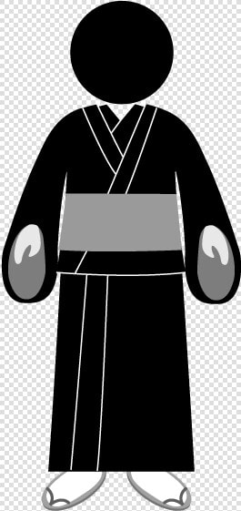 Black And White Icon Clipart Kimono  HD Png DownloadTransparent PNG
