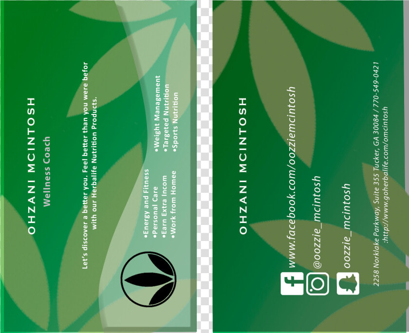Business Card Design By Vicav For Herbalife Nutrition   Herbalife  HD Png DownloadTransparent PNG