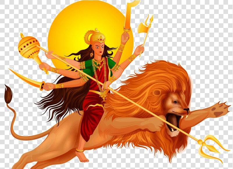 Navratri Transparent Background Png Icon   Durga Puja Pic In White Background  Png DownloadTransparent PNG