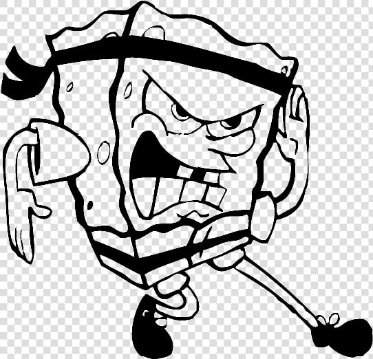 Spongebob Squarepants Karate Coloring Page   Karate Coloring Pages  HD Png DownloadTransparent PNG