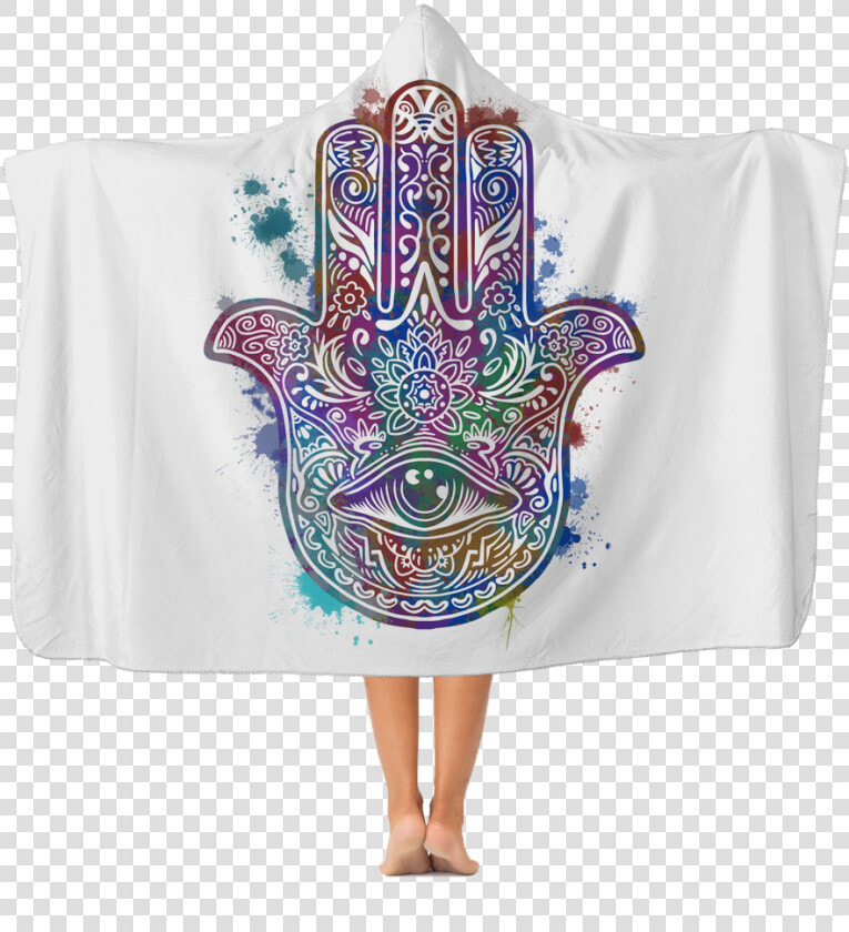 Hamsa Hand ﻿classic Adult Hooded Blanket Apparel Michael   Betty Boop Hooded Fleece Throw  HD Png DownloadTransparent PNG