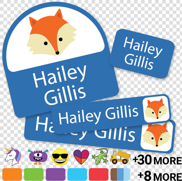 Daycare Labels With Cute Icons Animals Emojis   Cartoon  HD Png DownloadTransparent PNG