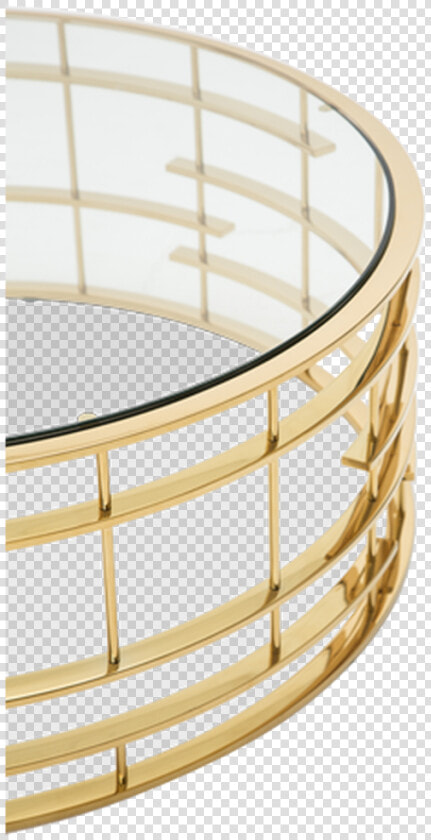 European Modern Gold Frame Round Clear Glass Top Cocktail   Bangle  HD Png DownloadTransparent PNG