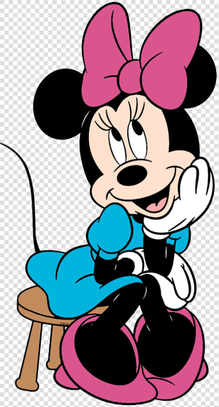 New Minnie Sitting On A Stool   Minnie Mouse Sitting Down  HD Png DownloadTransparent PNG