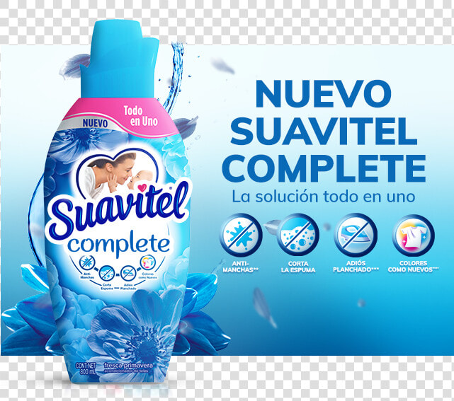 Suavitel® Complete® Anti Manchas   Plastic Bottle  HD Png DownloadTransparent PNG