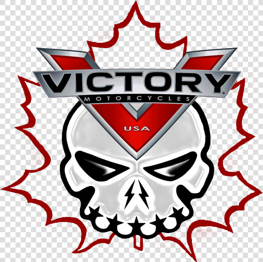 Canuck Victory With Maple Leaf Outline class Photo   Victory Motorcycles Logo Victory  HD Png DownloadTransparent PNG