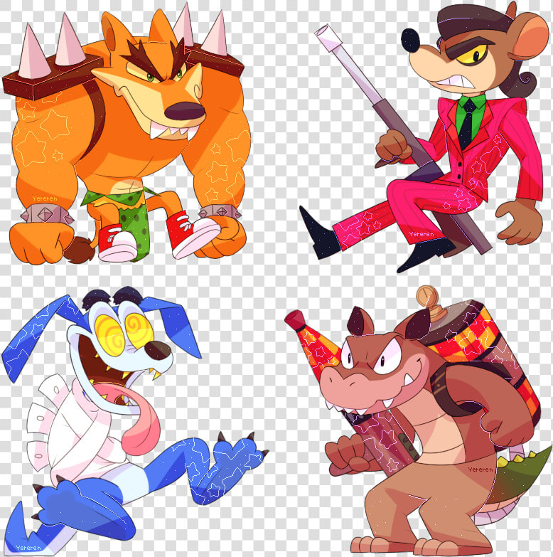 Enemies Chibi Set   Crash Bandicoot N Sane Trilogy Enemies  HD Png DownloadTransparent PNG