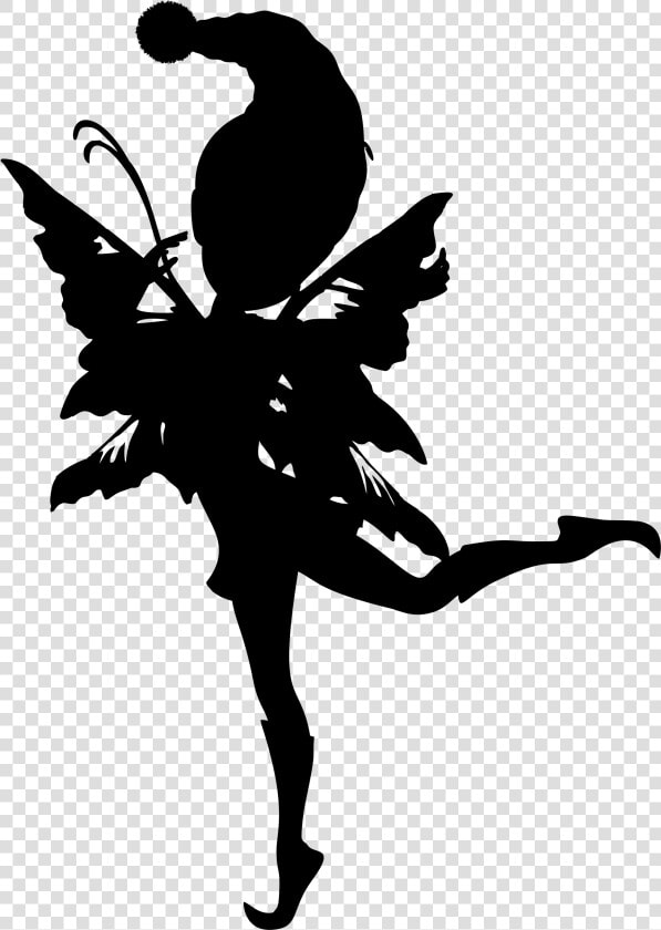 Fairies Silhouette   Png Download   Black Fairy Clipart Silhouette  Transparent PngTransparent PNG