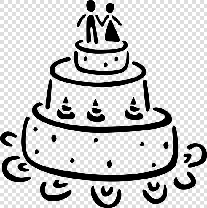 Vector Illustration Of Multi tiered Wedding Cake Traditional   Wedding Cake Vector Png  Transparent PngTransparent PNG