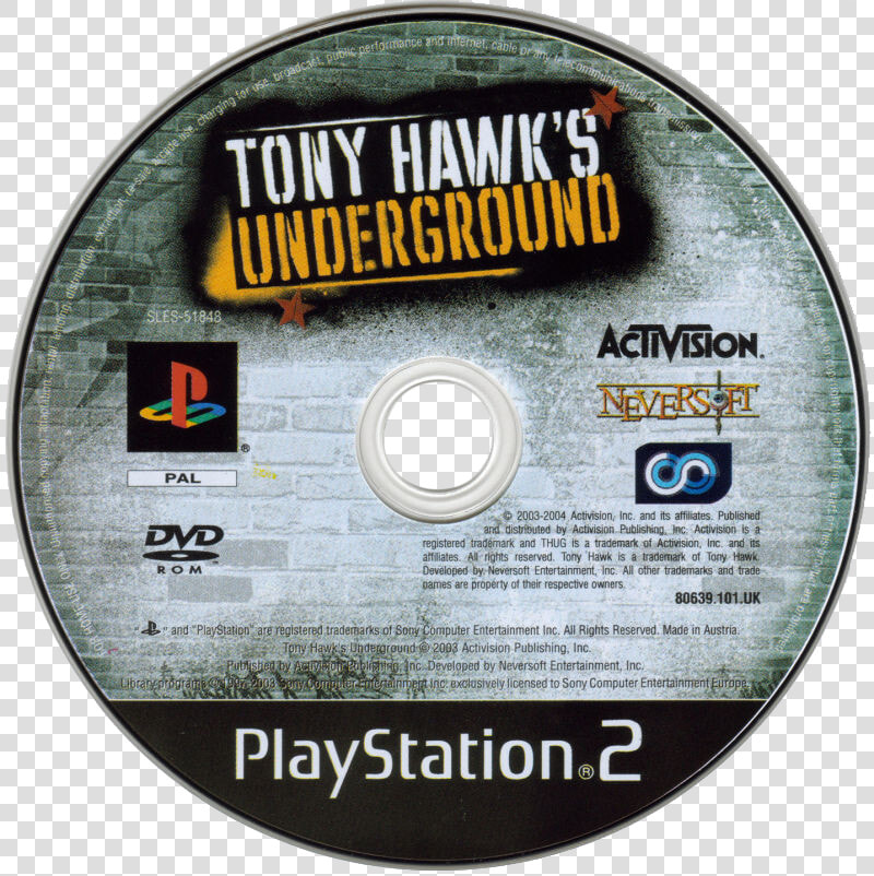 Tony Hawk Underground 2 Cd  HD Png DownloadTransparent PNG