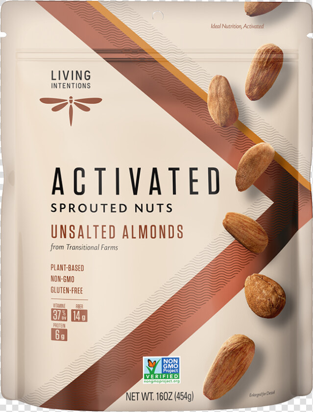 Living Intentions Unsalted Almonds  HD Png DownloadTransparent PNG