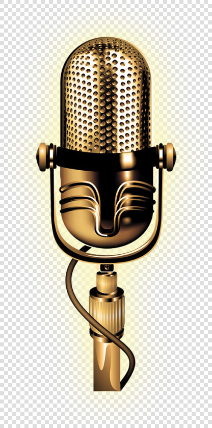 Gold Microphone Png   Transparent Golden Microphone Png  Png DownloadTransparent PNG