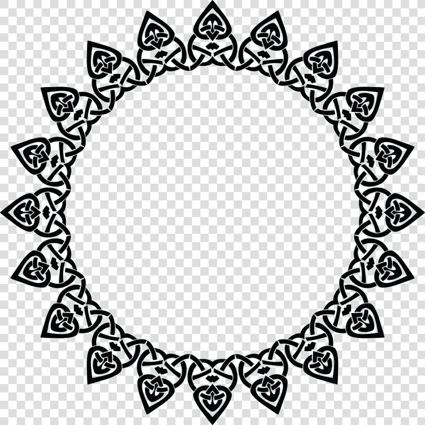 Free Clipart Of A Celtic Round Frame Border Design   Line Circle Border Png  Transparent PngTransparent PNG