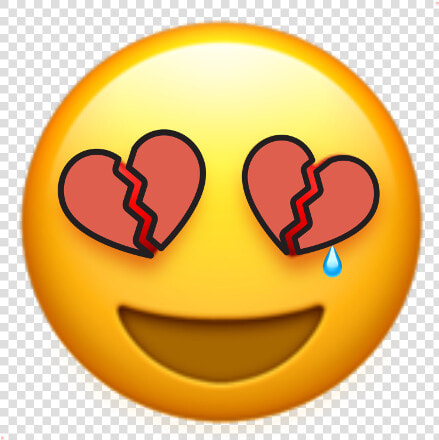  freetoedit  love  broken  emoji  sadface  sademoji   Emoji Iphone 🤪 ❤  HD Png DownloadTransparent PNG