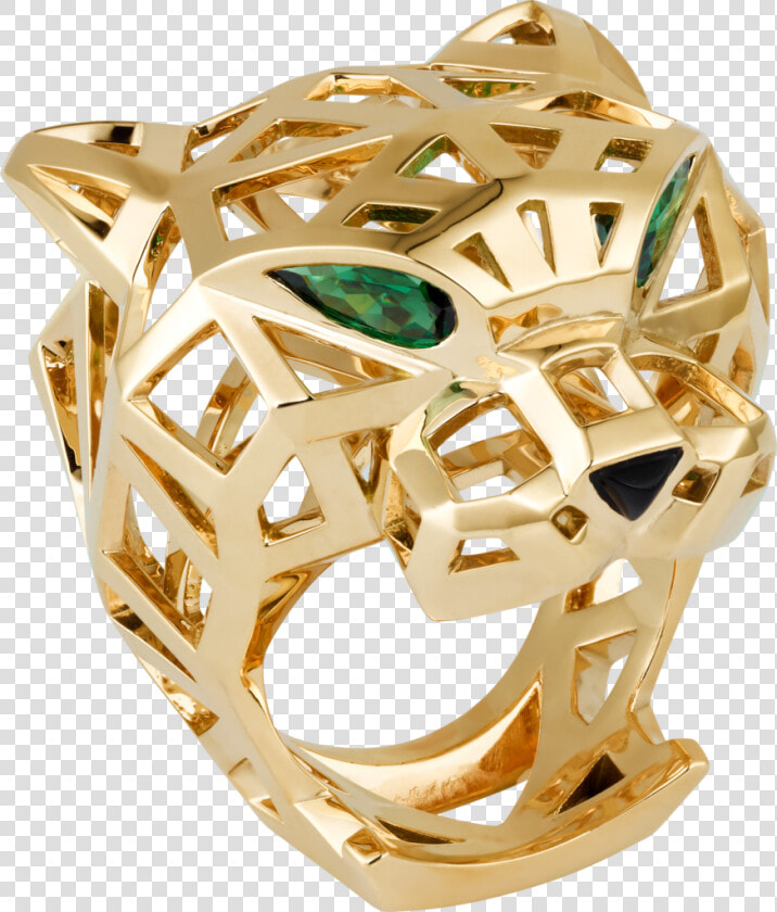 Panthère De Cartier Yellow Gold Ring For Men   Gold Cartier Tiger Ring  HD Png DownloadTransparent PNG