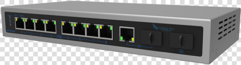 Managed Poe 8 Port Switch For Video Camera Surveillance   Switches Hardware  HD Png DownloadTransparent PNG
