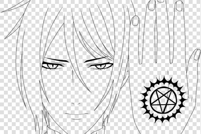 Graphic Transparent Library Sebastian Michaelis By   Sebastian Michaelis Line Art  HD Png DownloadTransparent PNG